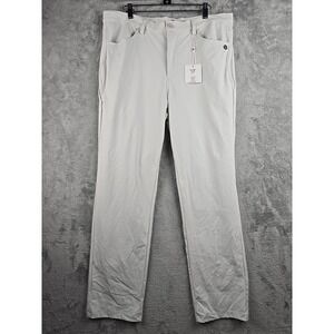 Graham Luxe All Time Pants Mens 36x30 Light Gray Stretch Golf Performance‎ Soft